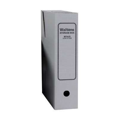 Waltons Corrugated File Storage Box Collapsible 90mm x 375mm x 265mm W74C