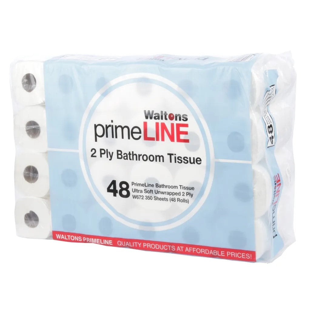 Primeline Ultra Soft Toilet Paper Unwrapped 2 Ply W672/LP5205 (48 Rolls)