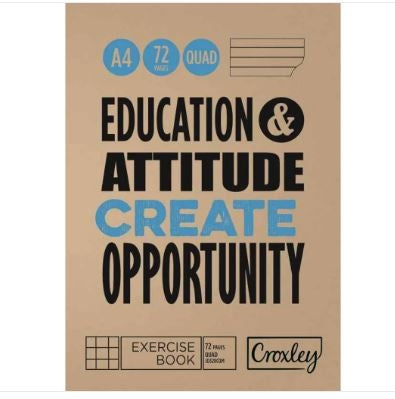 Croxley Quad Exercise Book A4 72 Page