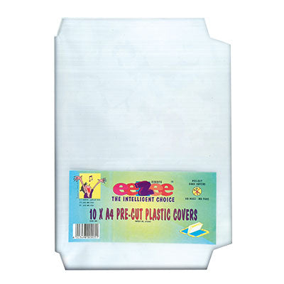 A5 Clear Plastic Book Covers 50 Micron  Pack of 10