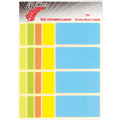 Fluorescent Book Labels A5 Sheet Pack of 20