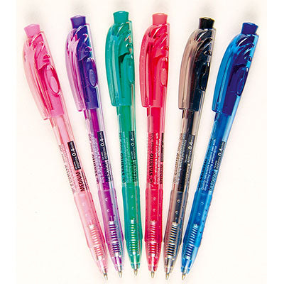 Stabilo Retractable Ballpen Assorted Set Liner Pack of 6