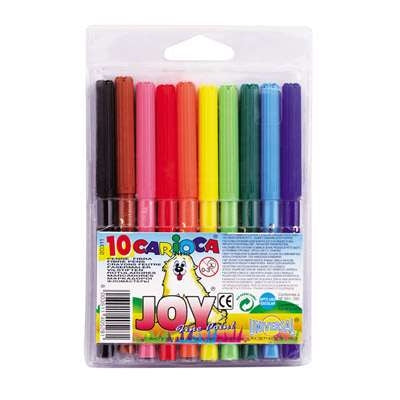 Carioca Joy Felt Tip Markers Soft Point Set of 10