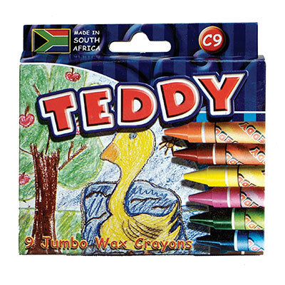 Teddy C9 Jumbo Size Wax Crayons Assorted Set of 9