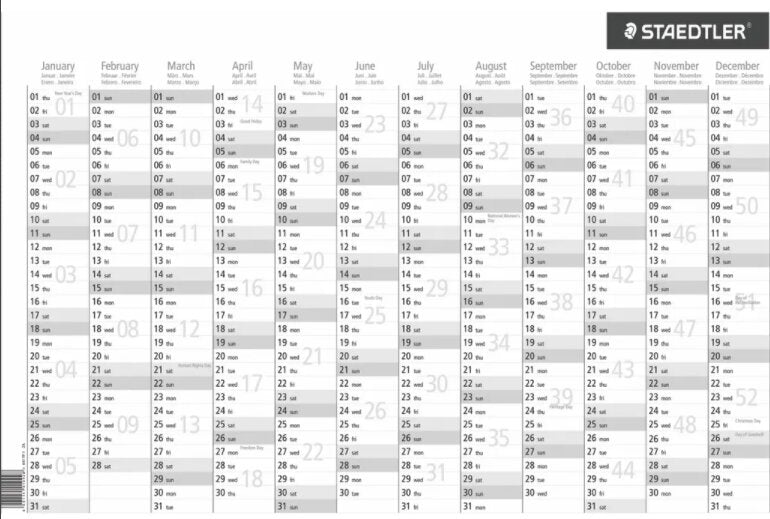 Staedtler Year Planner 2024 + Lumocolour Non Permanent Pen