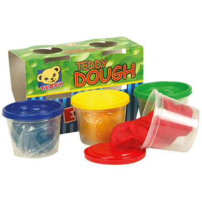Teddy Play Dough Tubs of 4 - Made of Flour