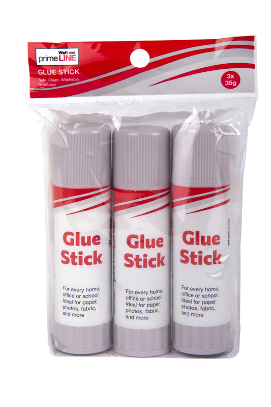 Waltons Primeline Glue Stick 35gr Pack of 3