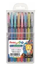 Pentel Dual Metallic Gel Pen Set 6 + 2