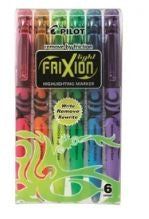 Pilot Frixion Light Eraseable Highlighter Vivid Colours Set of 6