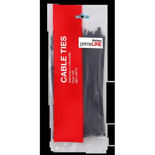 Waltons Primeline Cable Ties 200mm(L)x48mm(W) WP75 (Pack of 100)