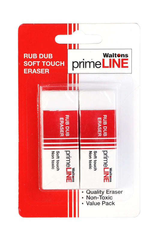 Waltons Primeline Rub Dub Soft Touch Eraser WP62 Set of 2