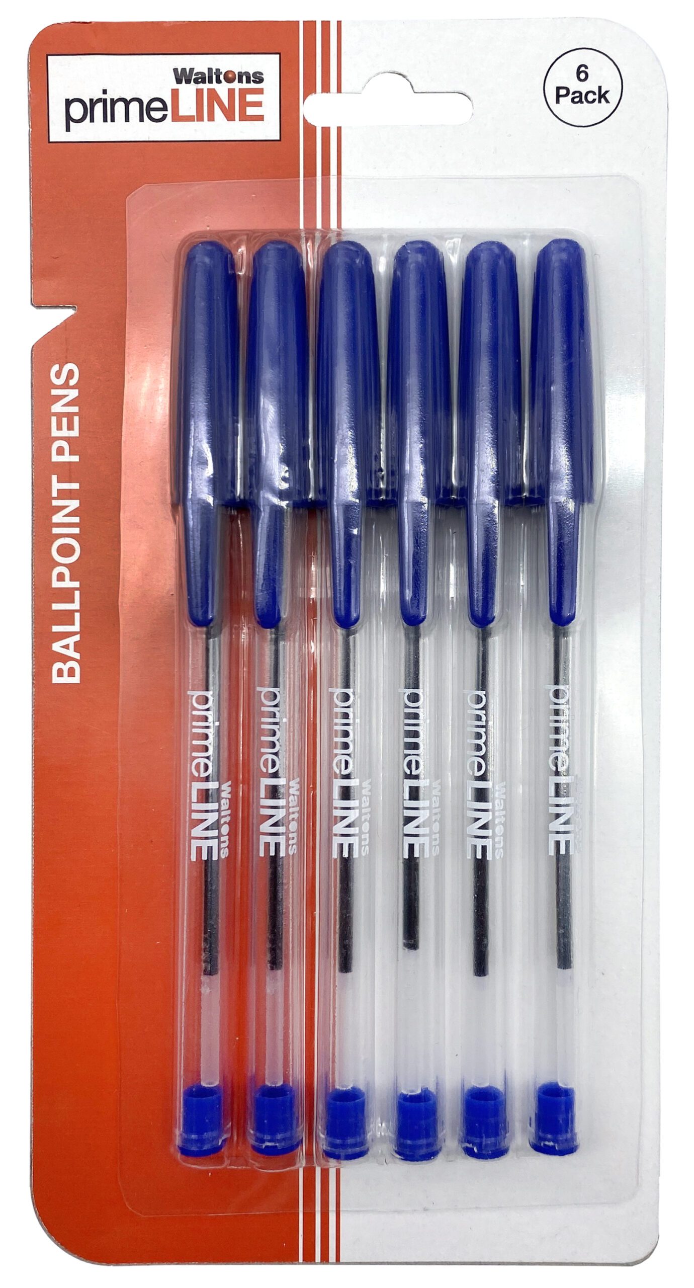 Waltons Primeline Ballpoint Pen Blue WP65 Pack of 6