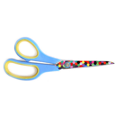 Waltons Primeline Stainless Steel Rubbergrip Scissors Checkered Blades 19.6mm SCF9907