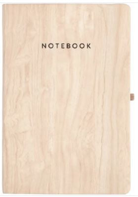 Waltons Primeline Woodlook Journal Grey 80Gsm 192Pg W/Pocket