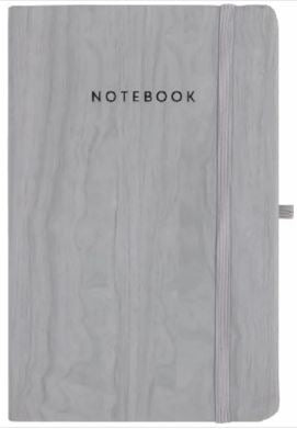 Waltons Primeline Woodlook Journal Grey 80Gsm 192Pg W/Pocket