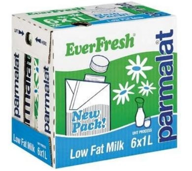 Parmalat Everfresh Long Life Milk Low Fat 1Lt 006561 (6x1L)