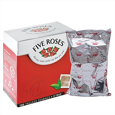 Five Roses Tagless Tea Bags (Pack 100)
