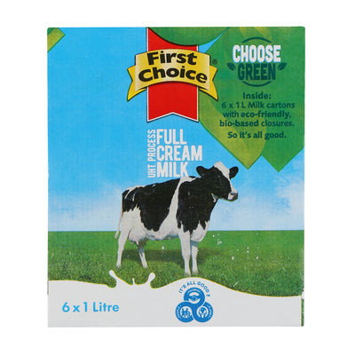 First Choice Full Cream Milk UHT (6x1L)