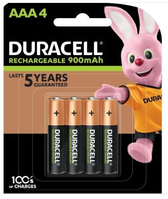 Duracell Batteries Ultra Rechargeable AAA 800mAh/850mAh DUR057 (Pack 4)