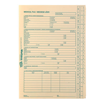 OPTIPLAN 726 Medical Files STD 190gsm Cream 100Pk Pack 100