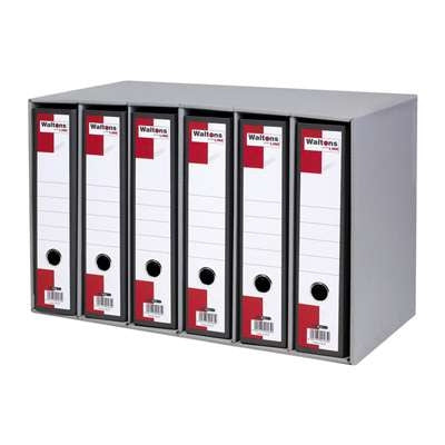 Waltons Storage Box Filing Unit 6 File Corrugated 290mmx575mmx375mm W74S