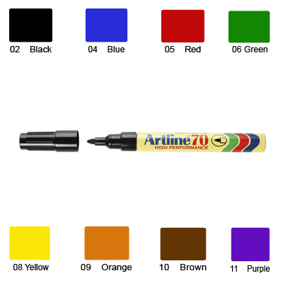 Artline Black Permanent Marker EK 70