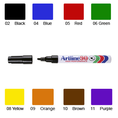 Artline Permanent Marker Chisel Point Single EK-90