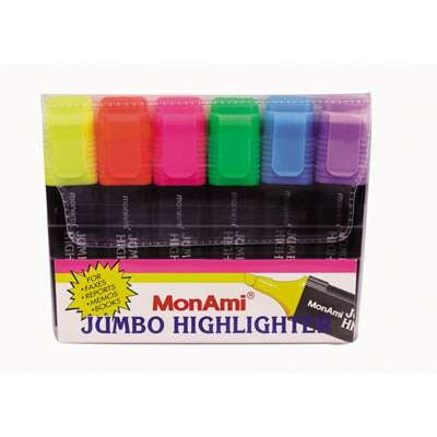 Monami Jumbo Highlighter Assorted (Set 6)