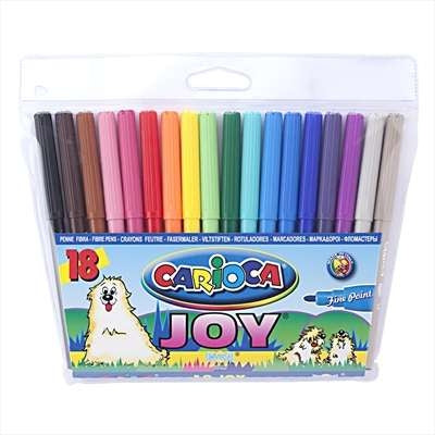 Carioca Koki Fibre Tip Assorted Set of 18