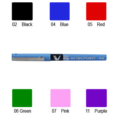 Pilot hi-tech capped rollerball pen liquid gel ink 0.5mm BX-V5 (Per 1)