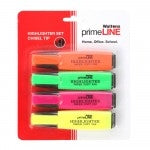 Waltons Primeline Highlighter Neon Assorted Set of 4