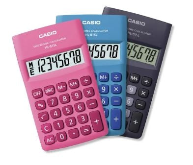 Casio Calculator 8 Digit HL-815L-BK-S-DP