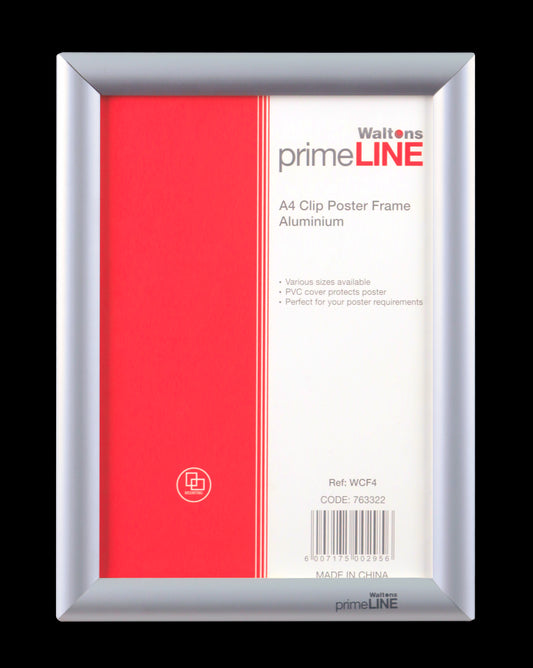 Waltons Primeline A4 Clip Poster Frame Aluminium WCF4