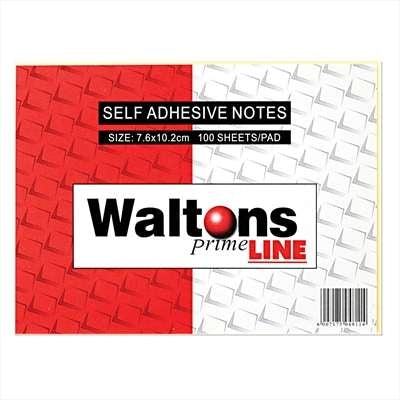 Waltons PrimeLine Self-Adhesive Notes 76mmx102mm