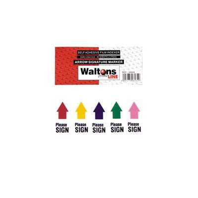 Waltons PrimeLine Self-Adhesive Please Sign Indexes Pack 5