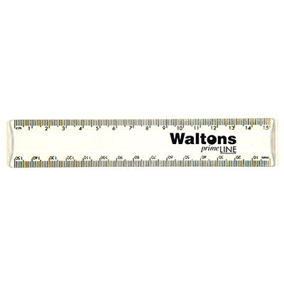 Waltons Primeline Clear Ruler 15cm