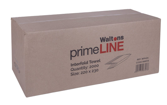 Waltons Primeline Folded 220mmx230mm Pack of 2000 Towels