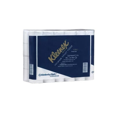 Deluxe Toilet Tissue 350 Sheets 2 Ply Unwrapped PPR2130 (Pack 48)